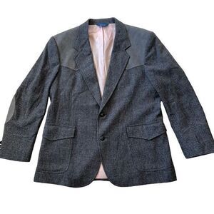 Pendleton Men's Vintage Wool Western Style Sport coat Blazer Elbow Patches Sz 44